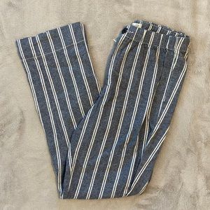 John Galt gray/white striped pants